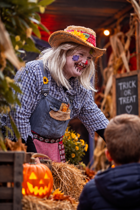 Halloween-Dekoration im Park
